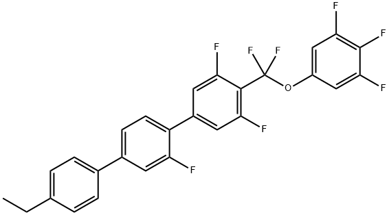 4-[Difluoro(3,4,5-trifluorophenoxy)methyl]-4''-ethyl-2',3,5-trifluoro-1,1':4',1''-terphenyl Structure