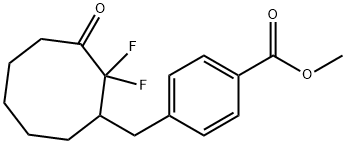 메틸4-((2,2-디플루오로-3-옥소시클로옥틸)메틸)벤조에이트 구조식 이미지