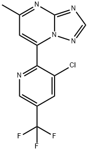 [1,2,4]Triazolo[1,5-a]pyriMidine, 7-[3-chloro-5-(trifluoroMethyl)-2-pyridinyl]-5-Methyl- 구조식 이미지