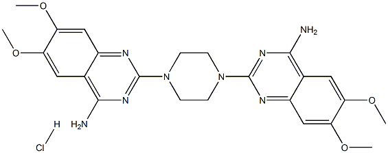 2,2'-(1,4-Piperazinediyl)bis[6,7-dimethoxy-4-quinazolinamine] hydrochloride 구조식 이미지