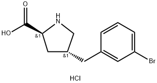 (2S,4R)-4-(3-broMobenzyl)pyrrolidine-2-carboxylic acid hydrochloride 구조식 이미지