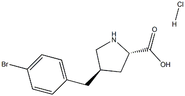 (2S,4R)-4-(4-broMobenzyl)pyrrolidine-2-carboxylic acid hydrochloride 구조식 이미지
