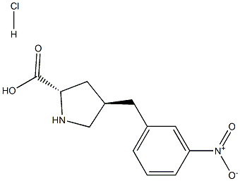 (2S,4R)-4-(3-nitrobenzyl)pyrrolidine-2-carboxylic acid hydrochloride 구조식 이미지
