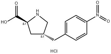 (2S,4R)-4-(4-nitrobenzyl)pyrrolidine-2-carboxylic acid hydrochloride 구조식 이미지