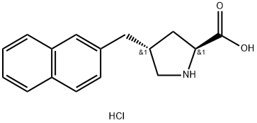 (2S,4R)-4-(naphthalen-2-ylMethyl)pyrrolidine-2-carboxylic acid hydrochloride 구조식 이미지