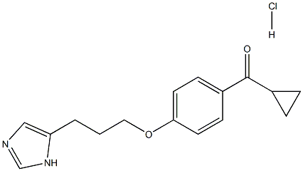 Cyclopropyl[4-[3-(1H-imidazol-5-yl)propoxy]phenyl]methanone hydrochloride Structure