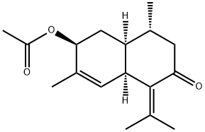 3-Acetoxy-4,7(11)-cadinadien-8-one Structure