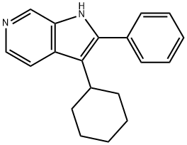 3-Cyclohexyl-2-phenyl-1H-pyrrolo[2,3-c]pyridine Structure