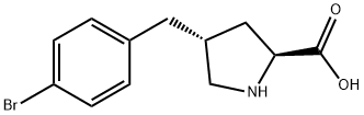 (2S,4R)-4-(4-broMobenzyl)pyrrolidine-2-carboxylic acid 구조식 이미지