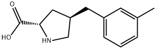 (2S,4R)-4-(3-Methylbenzyl)pyrrolidine-2-carboxylic acid 구조식 이미지