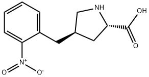 (2S,4R)-4-(2-nitrobenzyl)pyrrolidine-2-carboxylic acid Structure