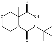 N-Boc-3-MethylMorpholine-3-carboxylic Acid 구조식 이미지