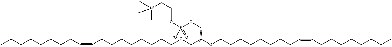 1,2-di-O-(9Z-octadecenyl)-sn-glycero-3-phosphocholine 구조식 이미지