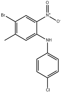4-BroMo-N-(4-chlorophenyl)-5-Methyl-2-nitroaniline 구조식 이미지