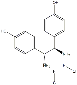 (1R,2R)-(-)-1,2-Bis(4-hydroxyphenyl)ethylenediaminedihydrochloride Structure