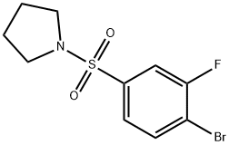 1-((4-bromo-3-fluorophenyl)sulfonyl)pyrrolidine Structure