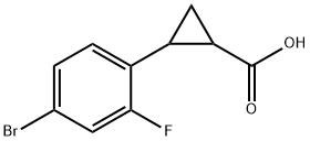2-(4-broMo-2-fluorophenyl)cyclopropanecarboxylic acid 구조식 이미지