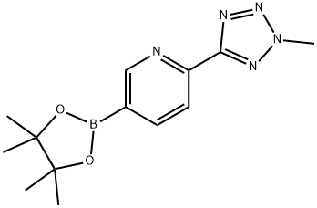 2-(2-Methyl-2H-tetrazol-5-yl)-5-(4,4,5,5-tetraMethyl-1,3,2-dioxaborolan-2-yl)pyridine 구조식 이미지