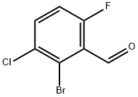 2-BROMO-3-CHLORO-6-FLUOROBENZALDEHYDE 구조식 이미지