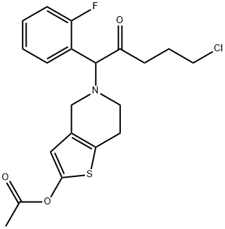 1056459-37-0 5-(5-chloro-1-(2-fluorophenyl)-2-oxopentyl)-4,5,6,7-tetrahydrothieno[3,2-c]pyridin-2-yl acetate