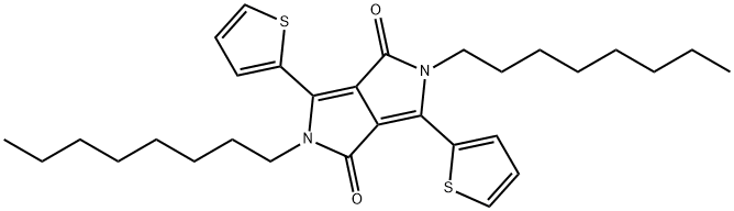 2,5-dioctyl-3,6-di(thiophen-2-yl)pyrrolo[3,4-c] pyrrole-1,4(2H,5H)-dione Structure