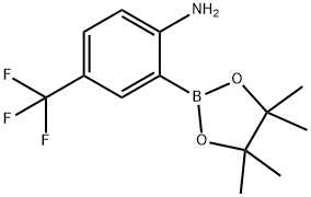2-(4,4,5,5-TetraMethyl-1,3,2-dioxaborolan-2-yl)-_4-(trifluoroMethyl)_benzenaMine Structure