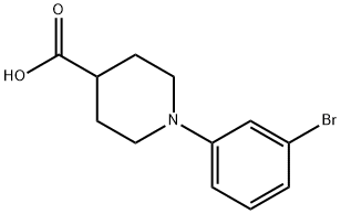 1-(3-BroMophenyl)piperidine-4-carboxylic acid 구조식 이미지