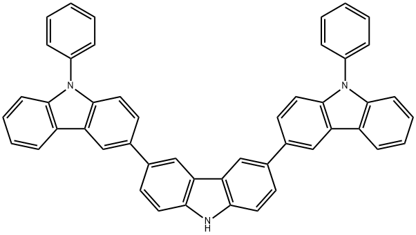 3,6-bis(9-phenyl-9H-carbazol-3-yl)-9H-carbazole Structure