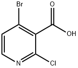 4-브로모-2-클로로피리딘-3-카르복실산 구조식 이미지