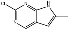 2-클로로-6-메틸-7H-피롤로[2,3-d]피리미딘 구조식 이미지