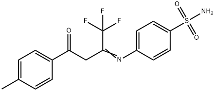 4-[[3-(4-Methylphenyl)-3-oxo-1-(trifluoroMethyl)propylidene]aMino]benzenesulfonaMide Structure