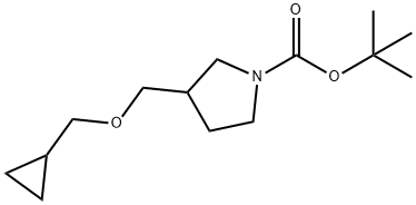 N-Boc-3-[(사이클로프로필메톡시)메틸]피롤리딘 구조식 이미지