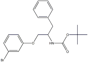 [1-Benzyl-2-(3-broMo-phenoxy)-ethyl]-carbaMicAcidTert-부틸에스테르 구조식 이미지