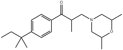 1-Propanone,3-(2,6-diMethyl-4-Morpholinyl)-1-[4-(1,1-diMethylpropyl)phenyl]-2-Methyl- 구조식 이미지