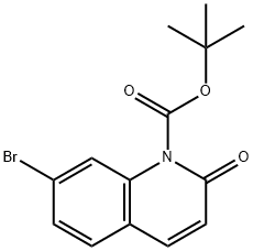 tert-부틸7-broMo-2-옥소퀴놀린-1(2H)-카르복실레이트 구조식 이미지