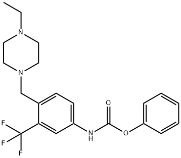 CarbaMic acid, N-[4-[(4-ethyl-1-piperazinyl)Methyl]-3-(trifluoroMethyl)phenyl]-, phenyl ester Structure