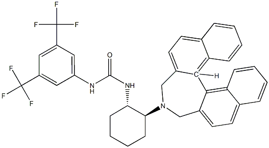 N-[3,5-bis(trifluoroMethyl)phenyl]-N'-[(1S,2S)-2-[(11bR)-3,5-dihydro-4H-dinaphth[2,1-c:1',2'-e]azepin-4-yl]cyclohexyl]-Urea 구조식 이미지