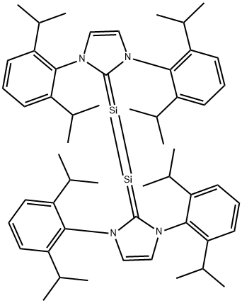 1,2-Bis[1,3-bis(2,6-di-i-propylphenyl)iMidazol-2-ylidene]disilene Structure
