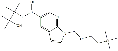 1-[[2-(TRIMETHYLSILYL)ETHOXY]METHYL]-1H-PYRROLO[2,3-B]PYRIDIN-5-BORONIC ACID, PINACOL ESTER Structure