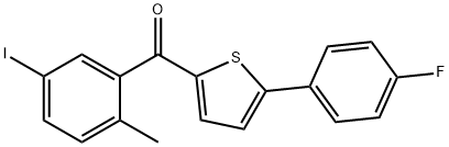 (5-(4-Fluorophenyl)thiophen-2-yl)(5-iodo-2-Methylphenyl)Methanone 구조식 이미지