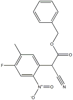 Benzyl 2-cyano-2-(4-fluoro-5-Methyl-2-nitrophenyl)acetate 구조식 이미지