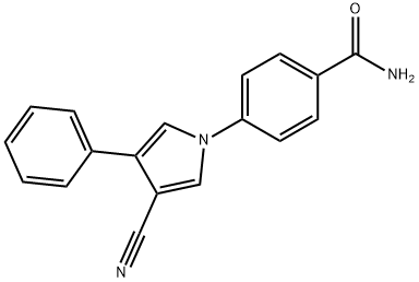 4-(3-Cyano-4-phenyl-1H-pyrrol-1-yl)benzaMide 구조식 이미지