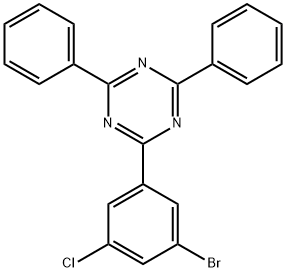 2-(3-broMo-5-chlorophenyl)-4,6-diphenyl-1,3,5-triazine 구조식 이미지