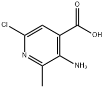 3-아미노-6-클로로-2-메틸이소니코틴산 구조식 이미지