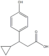 3-cyclopropyl-3-(4-hydroxyphenyl)propanoic acid 구조식 이미지