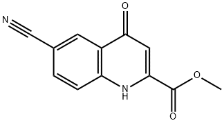 6-Cyano-4-oxo-1,4-dihydro-quinoline-2-carboxylic acid Methyl ester Structure