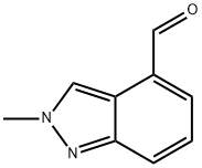 2-메틸-2H-인다졸-4-카르복스알데히드 구조식 이미지