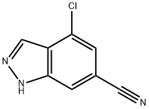 6-Cyano-4-chloro (1H)indazole Structure