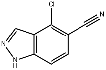 4-Chloro-5-cyano (1H)indazole 구조식 이미지