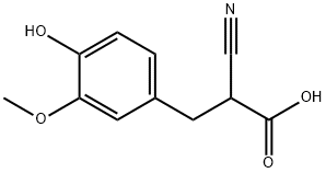 2-CYANO-3-(4-HYDROXY-3-METHOXYPHENYL)
 PROPANOIC ACID Structure